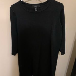 Black sweater shift dress